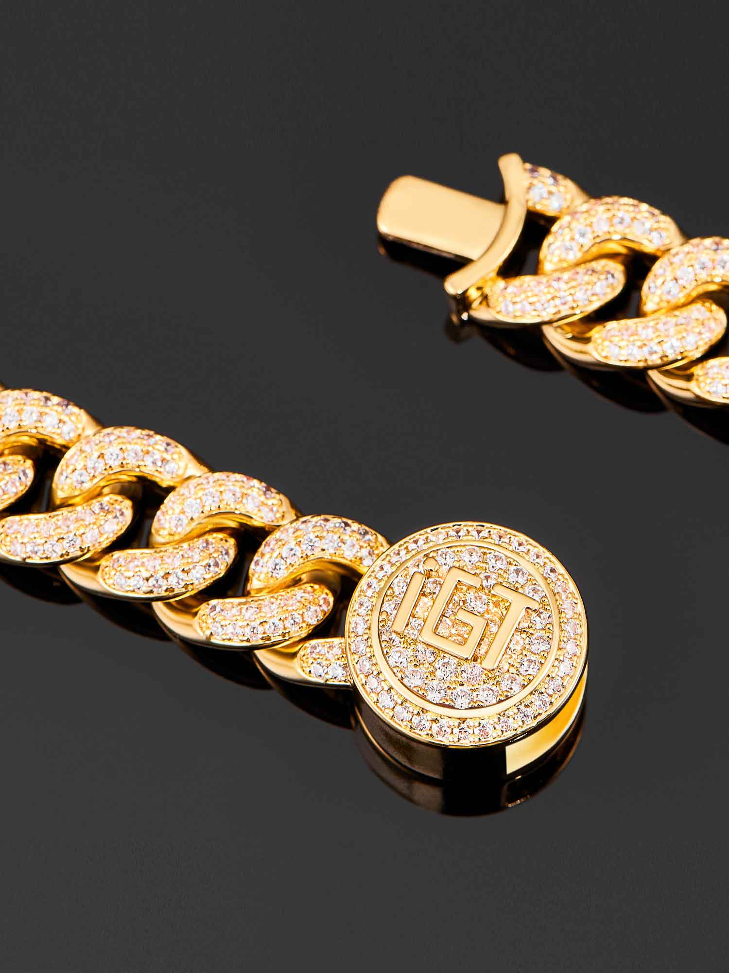 12mm Cuban Link Bracelet in Yellow Gold - Image 3
