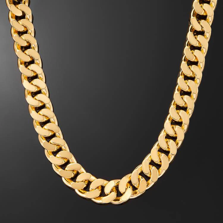 Exclusive 19mm Cuban Link Choker in Yellow - Image 7