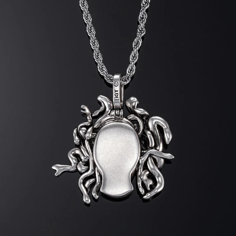 Medusa Pendant in White Gold - Image 3